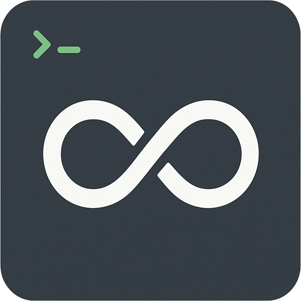 Infinity Terminal logo - infinity symbol in terminal style